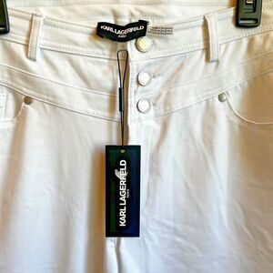 Karl Lagerfeld 3 button white jeans size 12